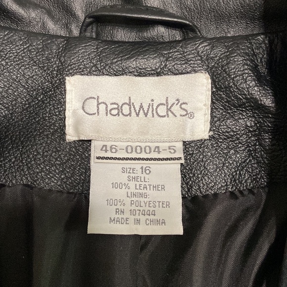 Chadwick’s Genuine Black Leather Blazer - Picture 6 of 8